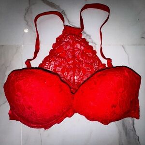 PINK/VS Red Intimate Date Racerback bra